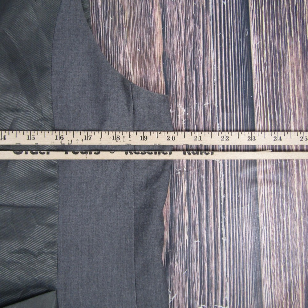 RUTH & BOAZ Vest Mens Medium Gray Dress Suit Waistcoat 4 Button Adjustable Back - Picture 5 of 6